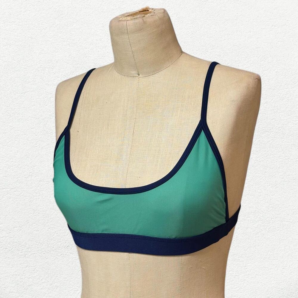 Bikini Top in Green & Blue